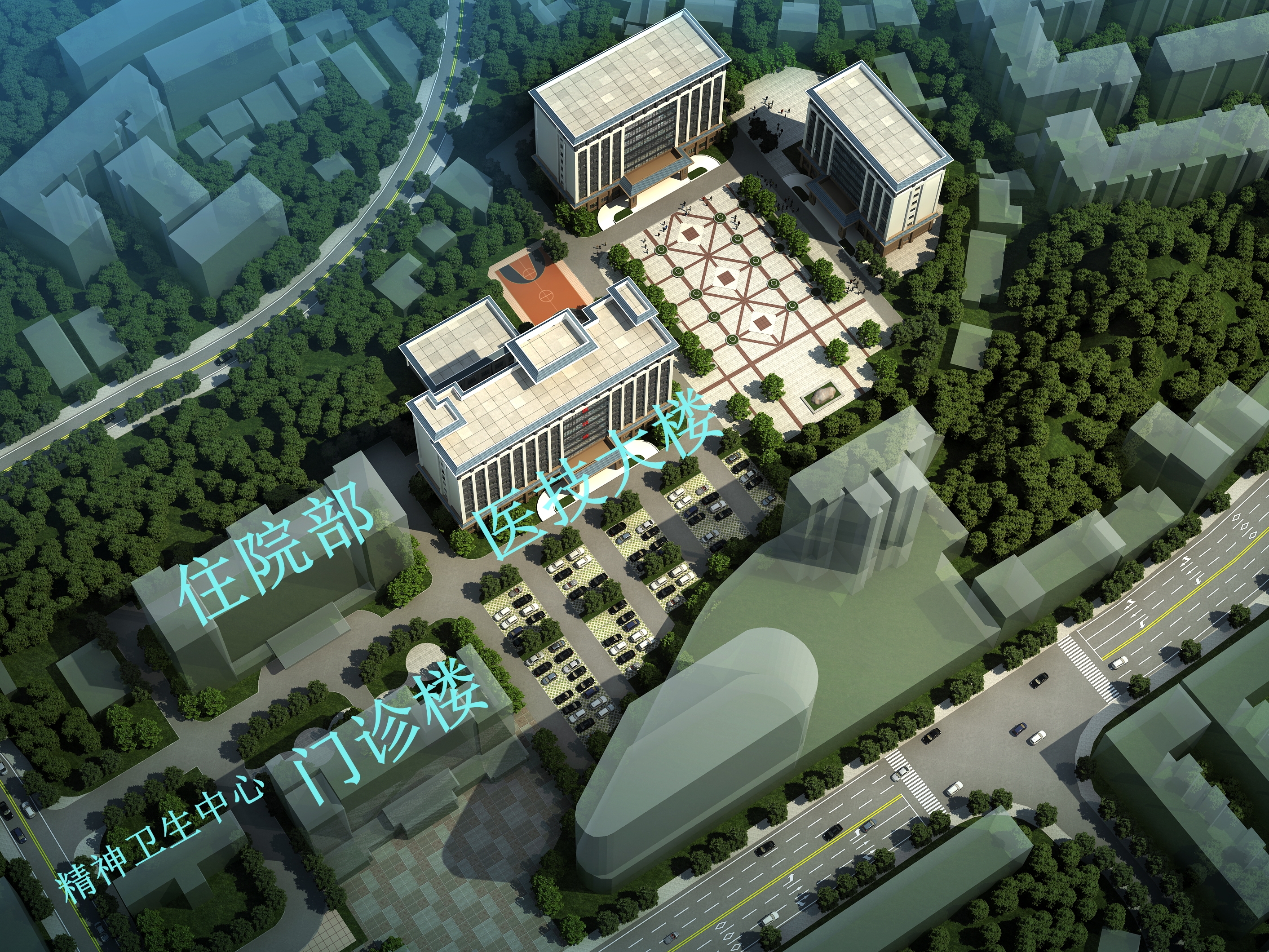 2018年规划 医技综合大楼鸟瞰效果图_看图王.jpg