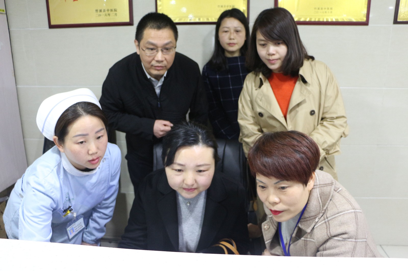 随州市曾都医院、联通公司考察团来我院参观考察